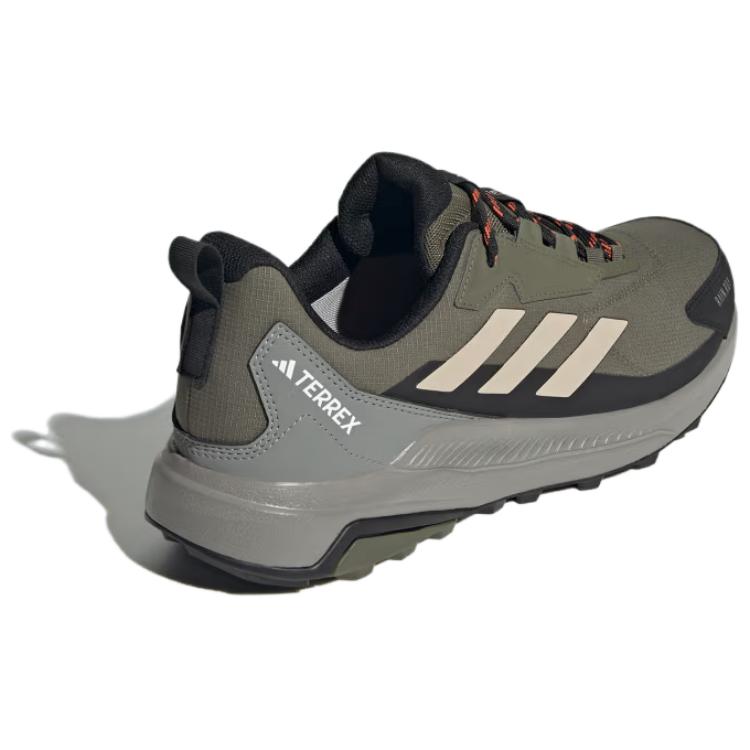Adidas Terrex Anylander Comfortable Slip-Resistant Durable Waterproof Low-Top Hiking Shoes Men Hiking Shoes Olive-Green ID0900