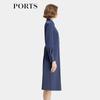 PORTS Women's Belted Long Sleeve Midi Dress
