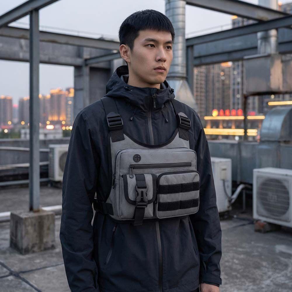 Water Resistant Sports Vest Bag Multi-functional Outdoor Chest Bag Casual Running Vest Bag  Running