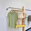 Women's 5A Antibacterial Solid Color Round Neck Short Sleeve T-Shirt for Spring/Summer