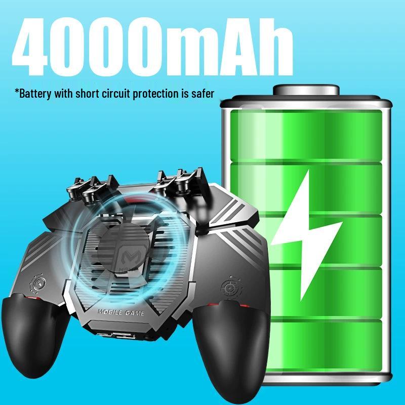 New Hot-Selling Six-Finger Mobile Game Controller with Fan Cooling & Gun Pressure Feature