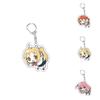 Unique Cartoon Character Printed Acrylic Keychain With Bag Pendant Accessories