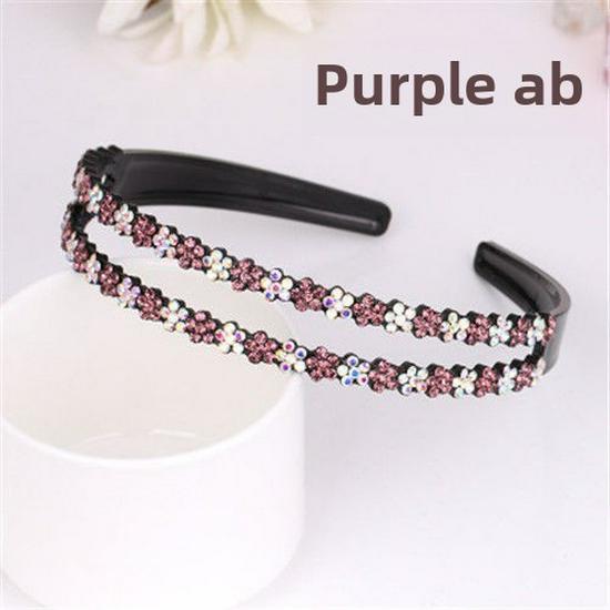 Women's Rhinestone Teeth Headband, Non-Slip Hairpin & Clip for Face Washing