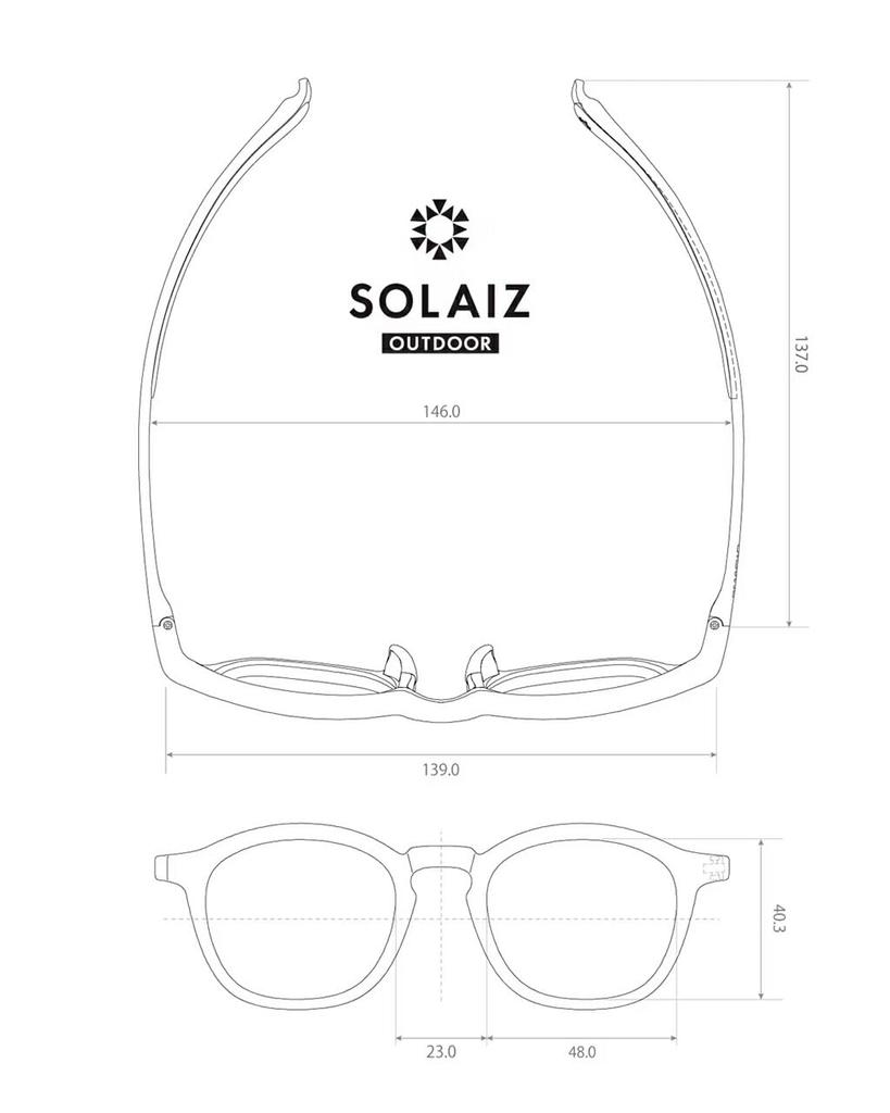 Polarized Outdoor Parisian Outdoor Use OUTDOOR one [SOLIZE] Sunglasses, Model, Unisex, SLD-006 (KHAKI/Polarized BR, size)