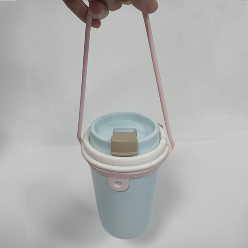 Silicone Cup Handle Silicone Water Bottle Handle Silicone Cup Sleeve Portable Drink Holder for Office School Outdoor Use