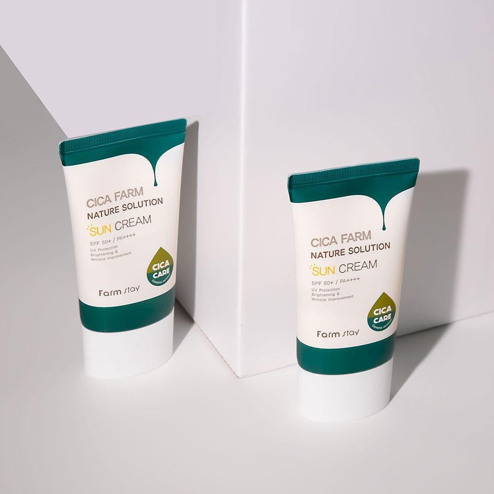 Farmstay Cica Farm Nature Solution Sun Cream Soothing Hydrating 50g (SPF50+/PA++++)