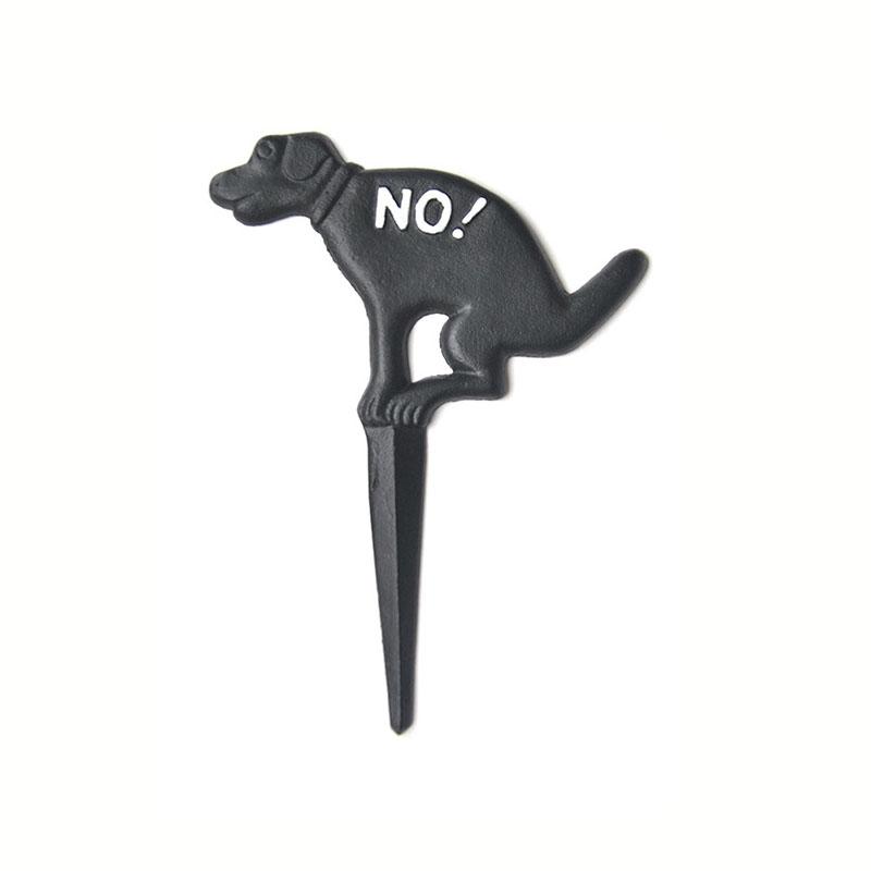 

WTEMPO Retro Metal Dog Shaped Garden Ornaments Black Countryard No Pooping Yard Sign Garden Decoration Sockets 5pcs*20cm*27cm чёрный