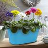 Ulele 6 Pack Metal Hanging Flower Pots Double-Hook Hanging Buckets Flower Pots Planters Metal Iron Hanging Plant Pots Fence Plan