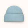 Autumn Winter Fashion Rabbit Hair Knit Hat Double Rolled Brim Warm Cold Hat
