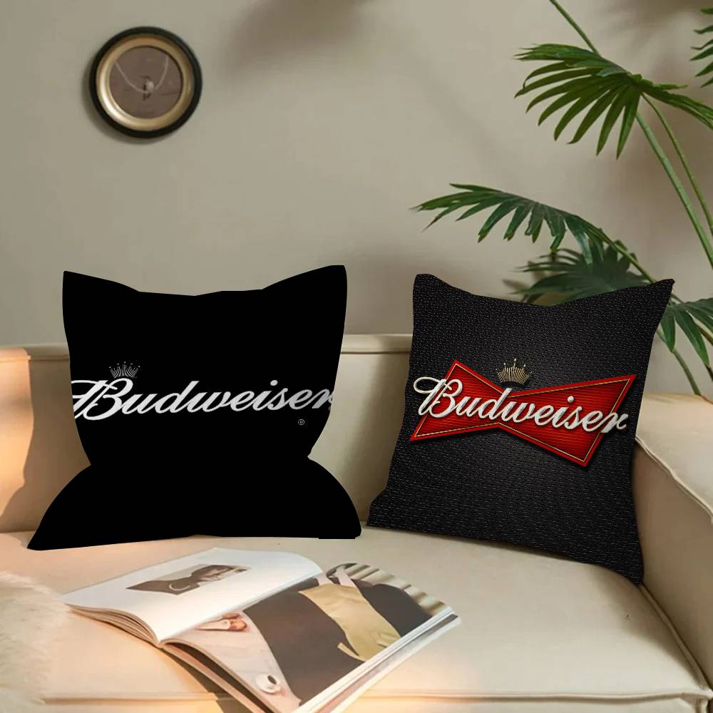 Classic Beer Brand B-Budreiser Personalized Pillow Cover Kids Bedroom Wild Party Decor Pillowcase kid Birthday shower Gift