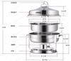 9LElectric Buffet Warmer, Stainless Steel Food Warmer with Hanging Lid for Hotel Restaurant