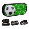Custom Football Pattern Pencil Case for Boys Gilrs Large Storage Soccer Ball Pen Bag Box School Supplies