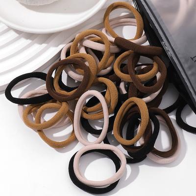 20/50 Stück Damen Mädchen Basic Haargummi 4,5cm Einfache Unifarbene Elastisches Stirnband Haarseile Krawatten Haaraccessoires Pferdeschwanzhalter