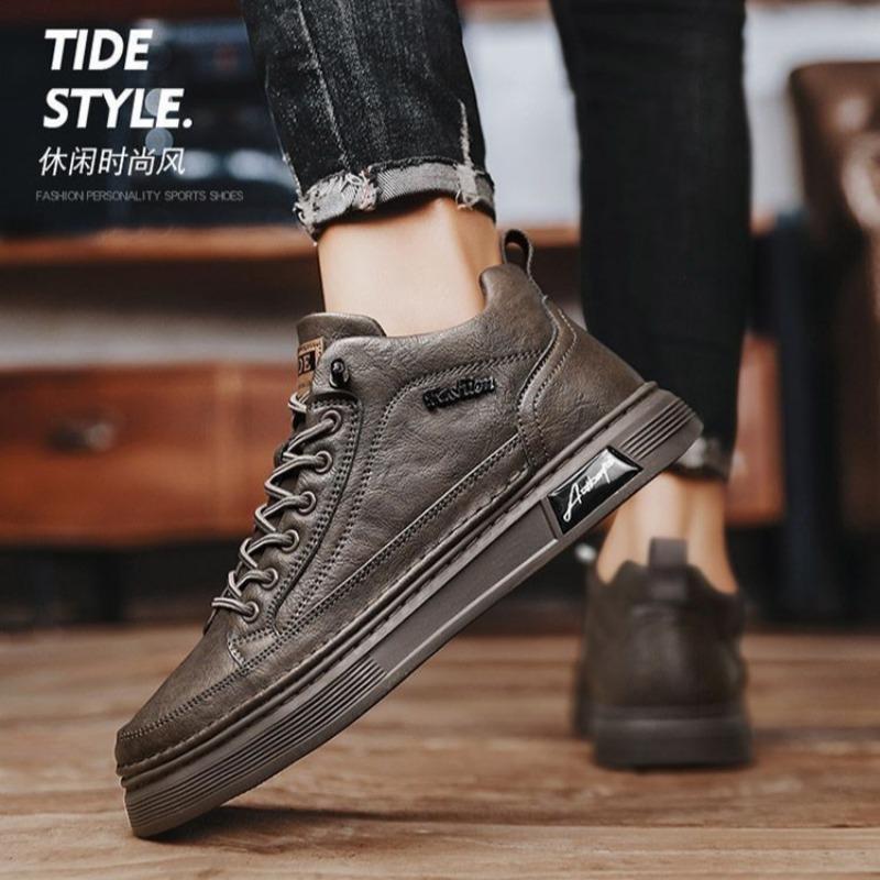 Fashion Works Boots for Men Spring Men Casual Sneakers Classic Bussiness Leather Shoes Oxford Shoe Ankle Boots Zapatos De Hombre