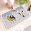 Bath Mat, Cartoon Flocking Bathroom Rugs,19.7x31.5in(Starry Cat)