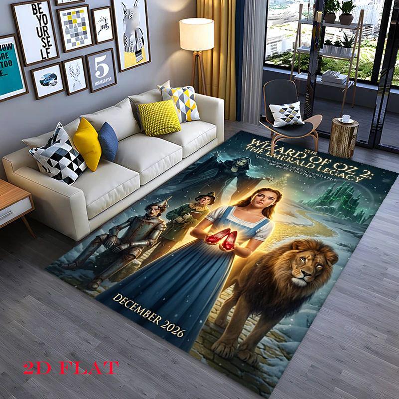 Wizard Oz Vintage Movie Poster Carpet Printing Suitable For All Seasons Art Dormitory Decoration Bathroom Mat