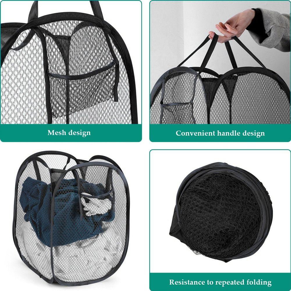Breathable Clothes Storage Basket Foldable Laundry Basket New Dirty Clothes Basket