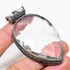 White Topaz Gemstone Handmade 925 Sterling Silver Jewelry Pendant 2.76" KJ-217