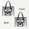Gothic Skull Print Tote Bag for Daily Use