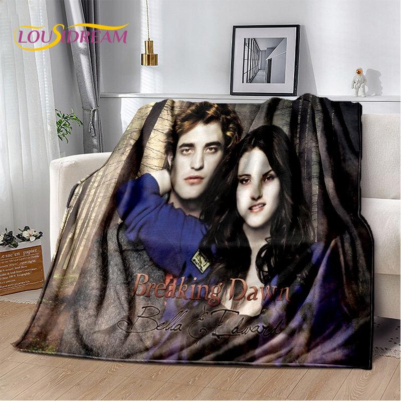 Twilight Saga HD potištěná měkká plyšová přikrývka, flanelová přikrývka do obývacího pokoje Ložnice Pohovka Piknikový potah pro děti