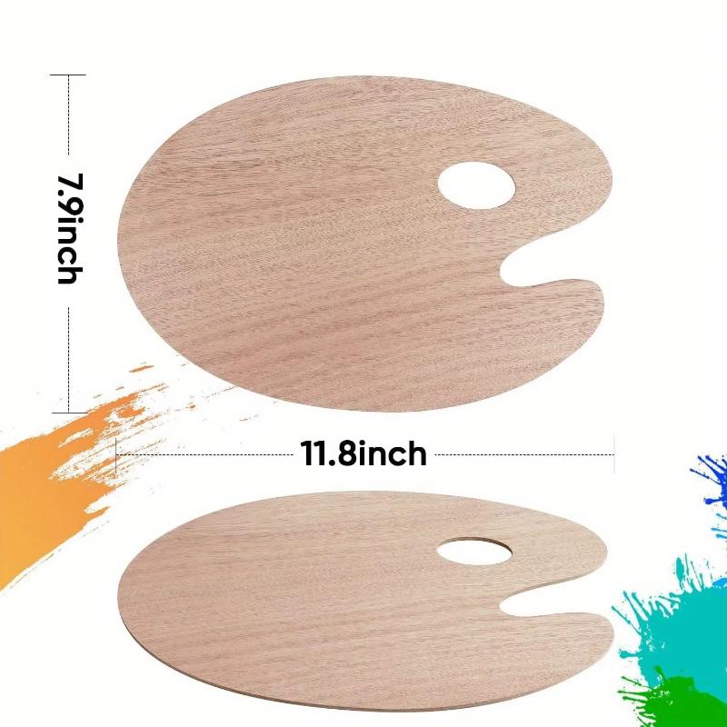 Palette Wooden Paint Palette, 3PCS Painting Palette Paint Tray Palettes for Acrylic Watercolor Oil Paint DIY Art Craft Painting