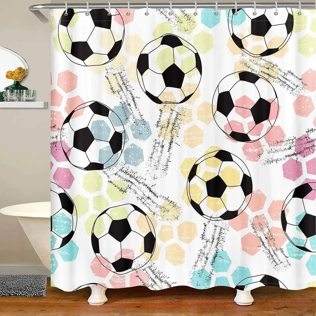 Kid Excavator Shower Curtain Tractor Mechanic Truck Construction Vehicle Boys' Bulldozer Crane Hanging Curtains Bathroom Decor