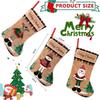 3pcs Christmas Stocking 16 Inch Linen Print Christmas Gift Stocking Hanging Christmas Stockings Gift Christmas Stocking Christmas Stocking for Window