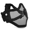 Maschera Facciale in Rete Metallica Tattica Mezza Copertura Pellicola Protettiva di Sicurezza Colore Puro Anti Sommossa CS(Nero )