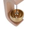 Shopkeepers Bell Wood Brass Hanging Door Bell for Entry Door Restaurant Shop Home Refrigerator Pet Door