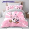 Diddl Pattern Bedding,Quilt Set Quilt Cover Pillowcase Home Birthday Gift (1 * Duvet Cover + 2 * Pillowcase, Without Core)