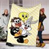 Looney Tunes Theme Printed Blanket - Perfect for Couch, Bed, Travel & Outdoor Use | Machine Washable, Cozy & Durable.