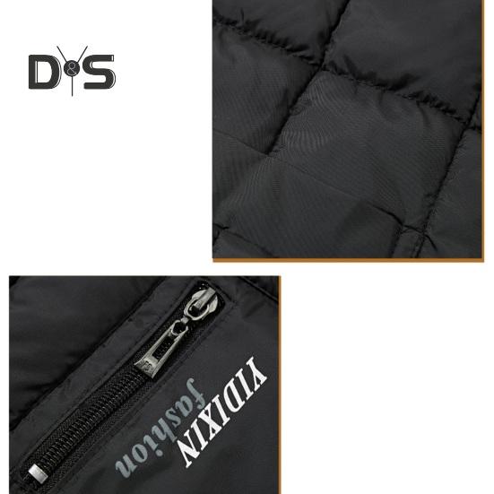 Colete masculino com decote em V, sem mangas, abotoado, colete acolchoado com bolsos com zíper, cor sólida, forro de pelúcia, jaqueta térmica espessada