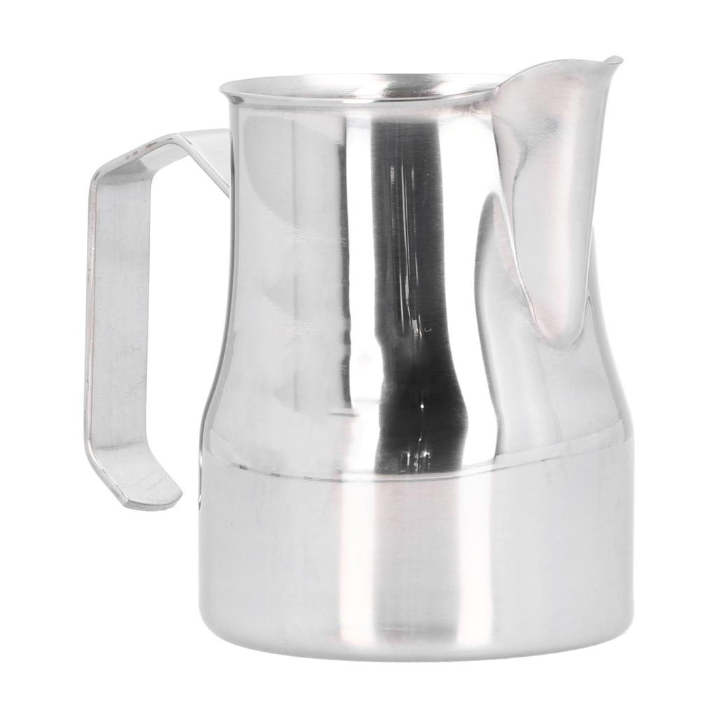 Milchaufschäumkännchen 304 Edelstahl Milchkännchen Kaffeeaufschäumkännchen Latte Art Kännchen zur KaffeezubereitungSilber 350ml