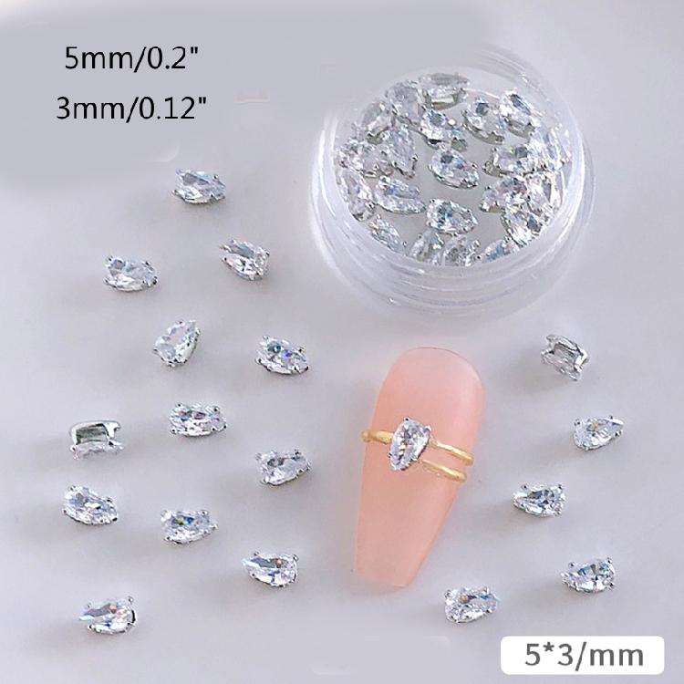 20pcs Nail Rhinestones Diamonds Crystals for Nail Art 3D Decoration Stones Set