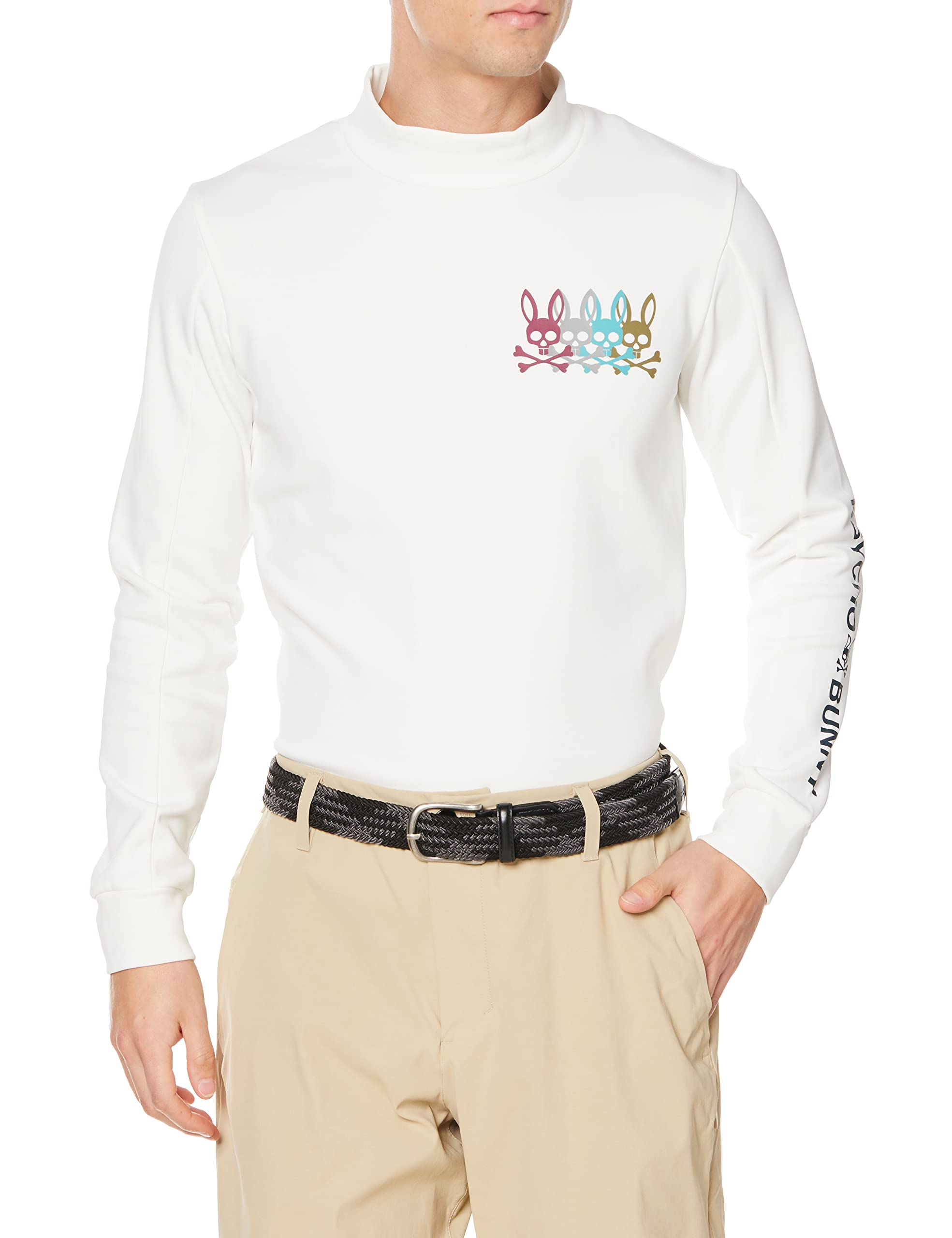 

print long TEE white [Psycho Bunny] All-over men s