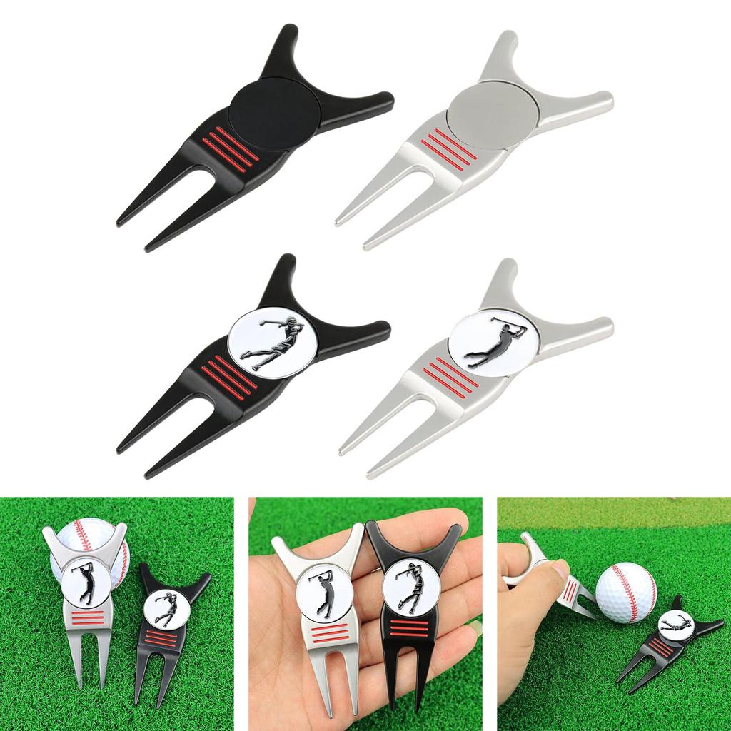 Multifunctional Golf Repair Tool Golf Club Holder Groove Cleaner Turf