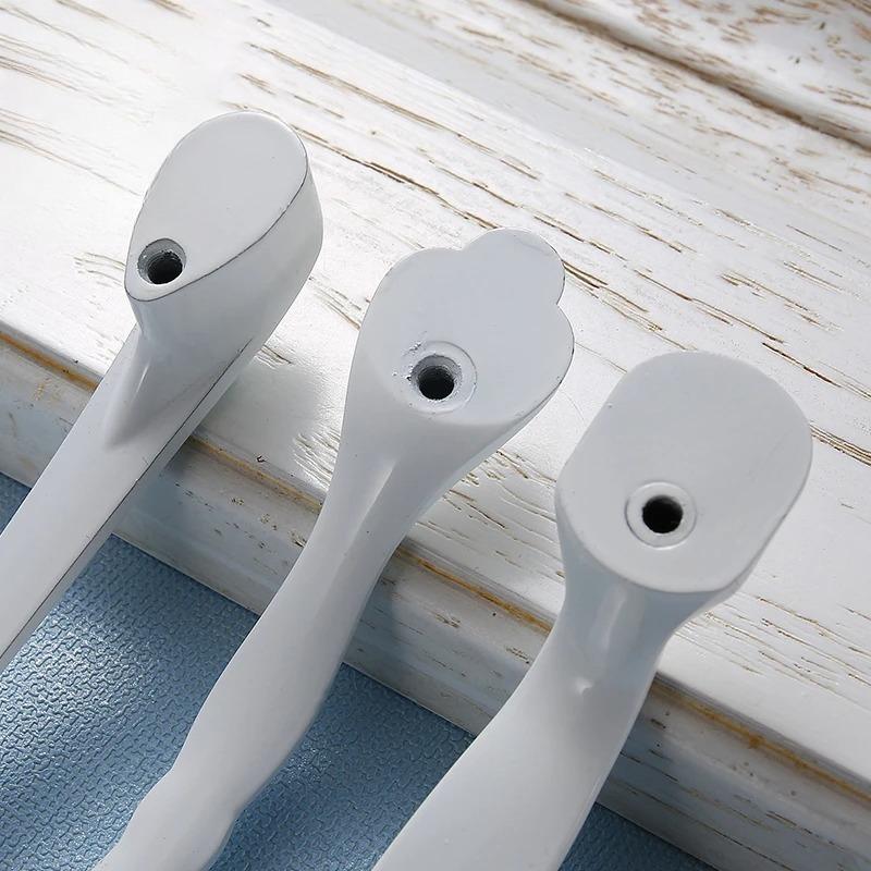 2/6/10pcs White Cabinet Handles & Knobs - Aluminium Alloy Modern Furniture Hardware for Kitchen/Closet/Cupboard/Drawer