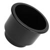 Cup Drink Holder with Drain Hole Easy To Clean Smooth Surface Recessed Drink Holder for RV Yacht Truck Black
