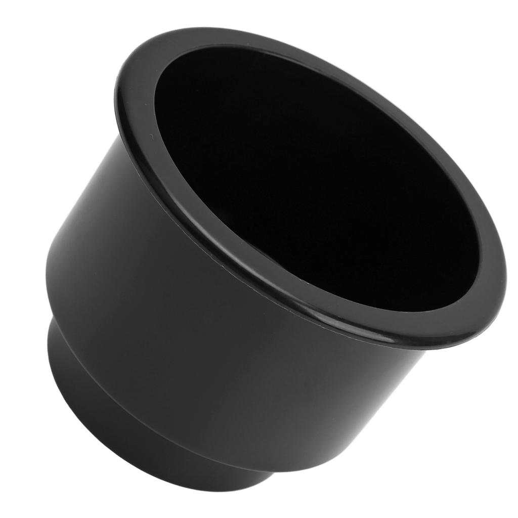 Cup Drink Holder with Drain Hole Easy To Clean Smooth Surface Recessed Drink Holder for RV Yacht Truck Black