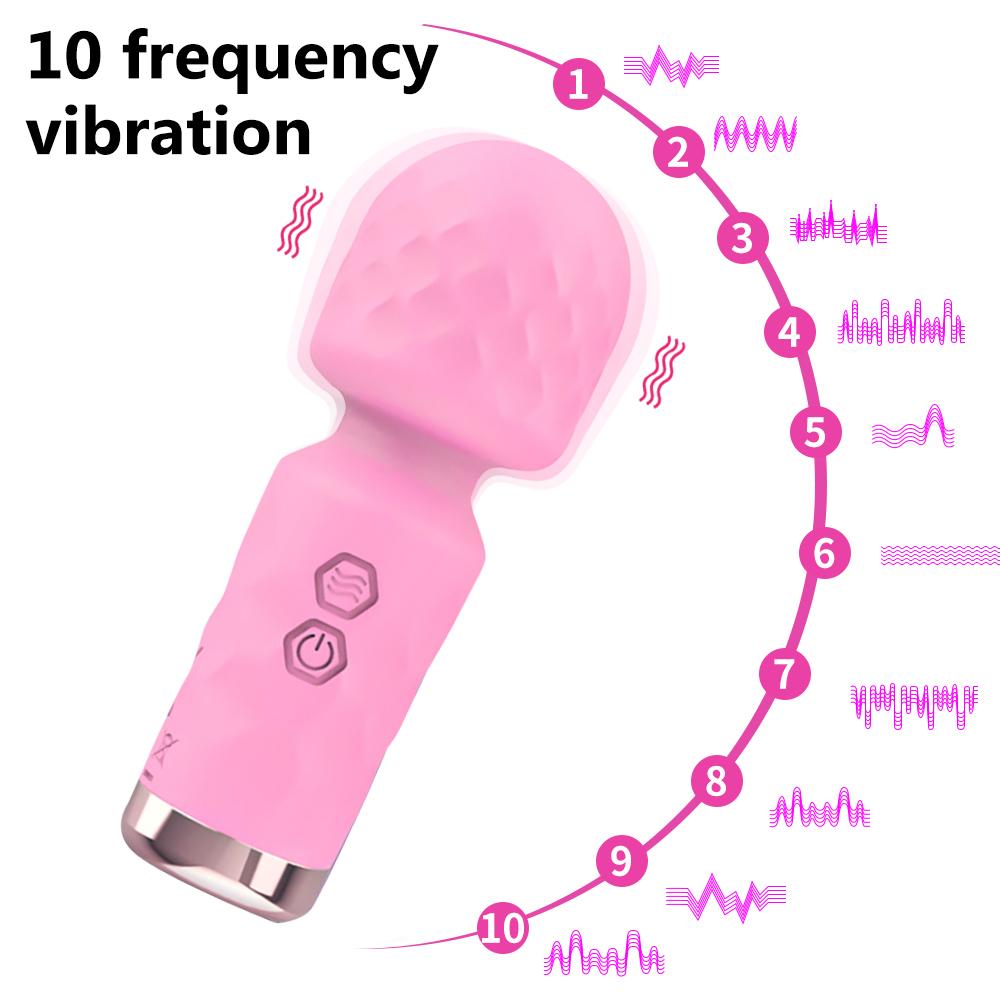 10 Modes Strong Motor Vibrators Mini AV Wand Small Portable Sticks G-spot Clitoral Stimulator Female Masturbator Adult Sex Toys
