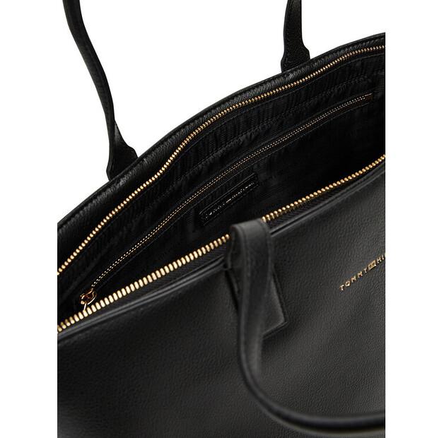 Handbag Tommy Hilfiger Th Logotape Tote AW0AW17449 Black