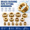 Brass Reducer Pipe Fitting 1/8 1/4 3/8 1/2 3/4 Threaded Reducing Coupler Brass Hex Bushing