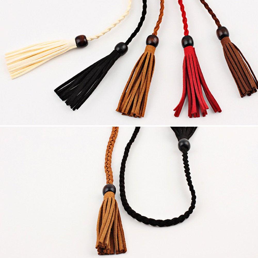 Adjustable Waist Chain Braided Braided Belts Multi-application Tassel Belt