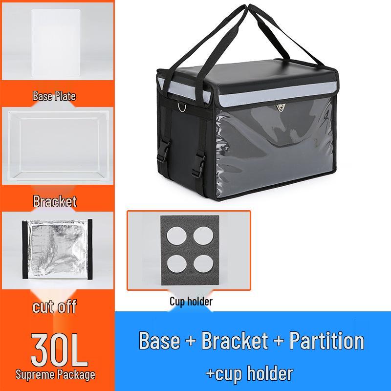 Cutie Izolată Impermeabilă pentru Livrare Mâncare pentru Standuri Stradale - Disponibilă în Mărimi Mari și Mici