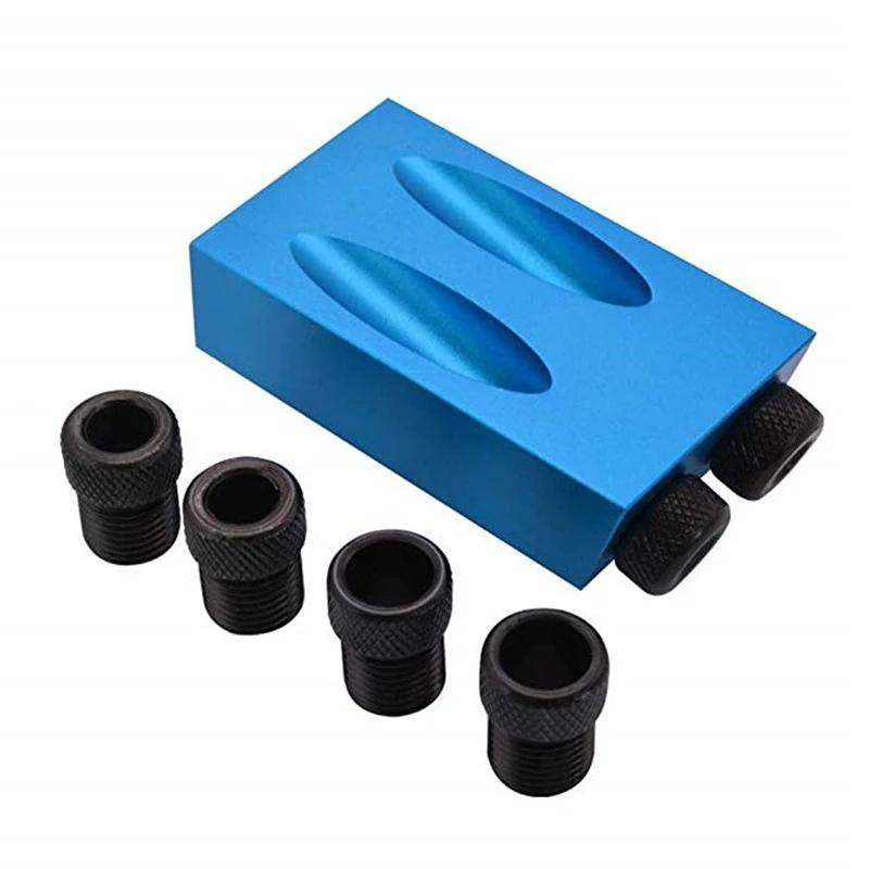 7/14 pcs 15 Degree Angle Drill Guide Set Woodworking Inclined Hole Locator Hole Punch Punch Locator DIY Woodworking Tool