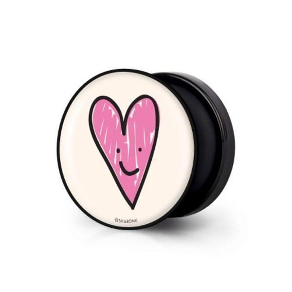 

Sharon6 mobile phone grip talk, heart pink, 1 piece