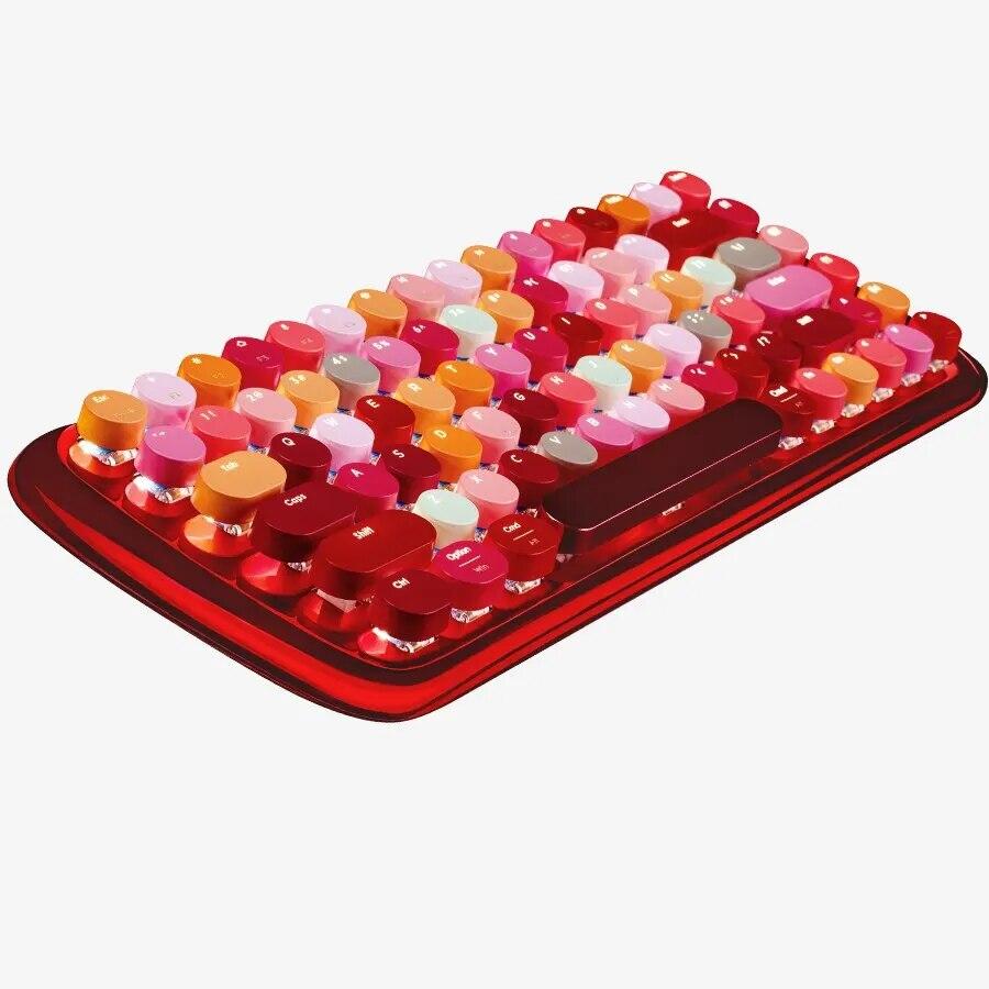 LUSC Mechanical Bluetooth Keyboard,Bluetooth and Wired Connection Methods,light and Charge,for Tablets, Desktops,laptops