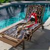 1pc Leopard Lip Print Microfiber Beach Towel - Quick-Dry, Lightweight & Soft, Perfect for Swimming, Gym, Yoga - Ideal Travel