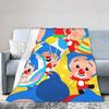 Coperta musicale in pile con disegno animato Payaso P-Plims Coperte calde novelty per coprire la sedia Divano Estate,