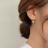 Temperament Shiny Gold Color Zircon Star Dangle Earrings for Women New Korean Fashion Charm Party Stud Jewelry Accessories Gift